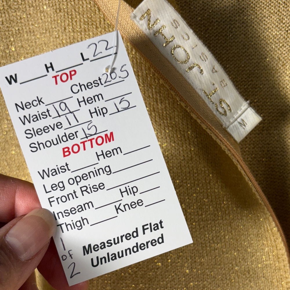 St John Basic Medium Back Zip Gold Knit Top. Matc… - image 4